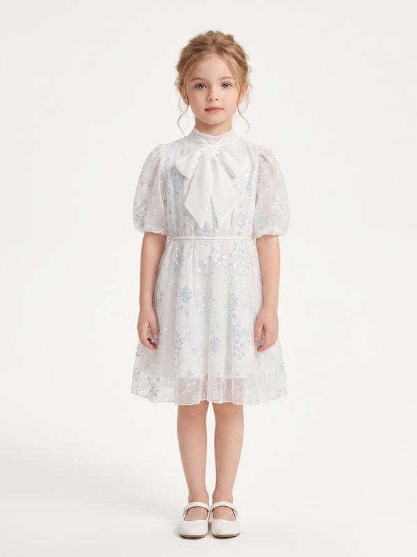 Girls Embroidered Dress with Belt 21562