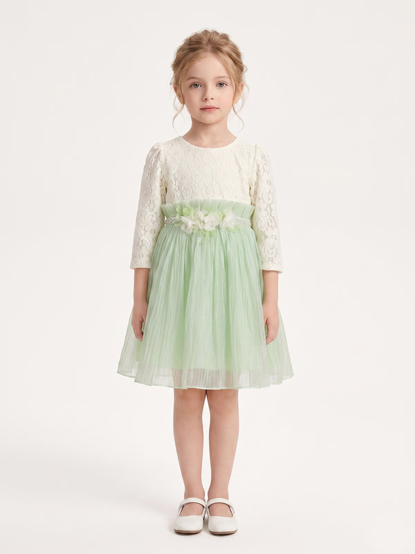 Girls Design Net Dress 21578