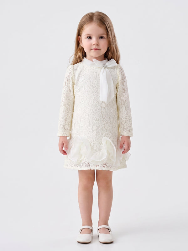 Girls Design Net Dress 21607
