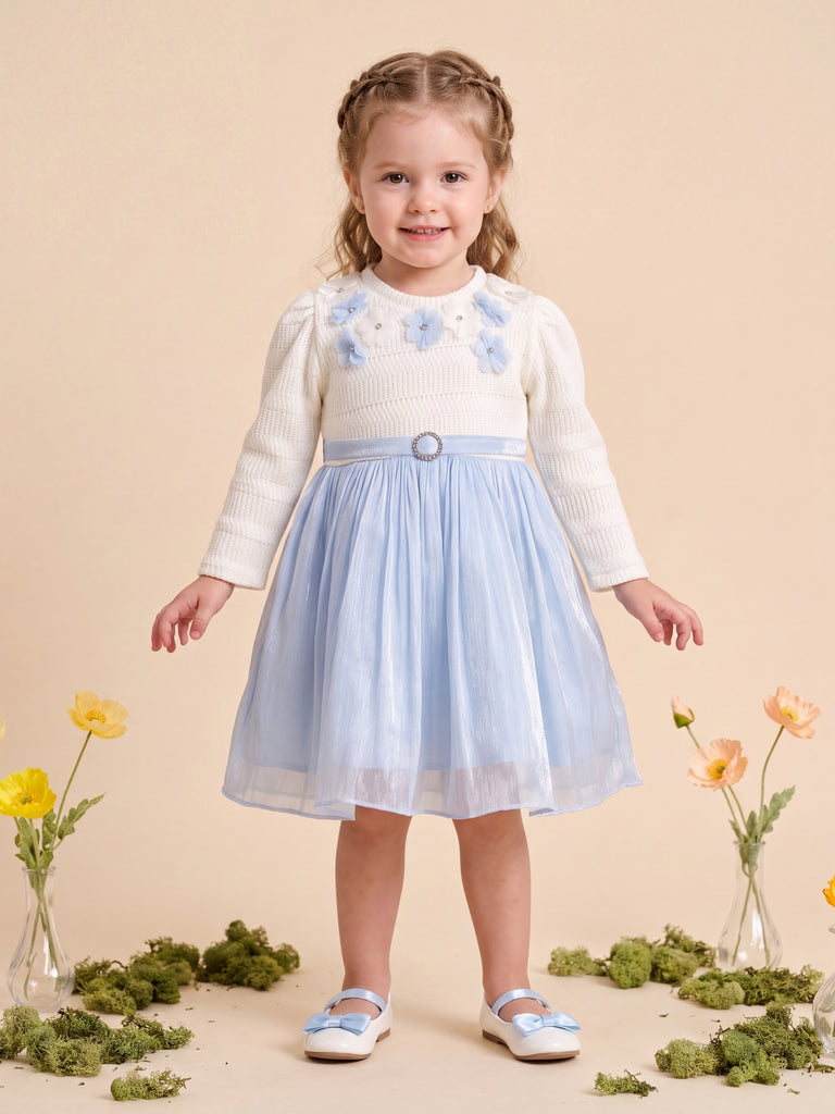 Girls Textured Dress 21638
