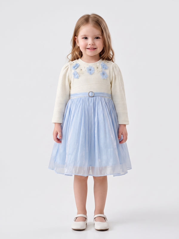 Girls Textured Dress 21638