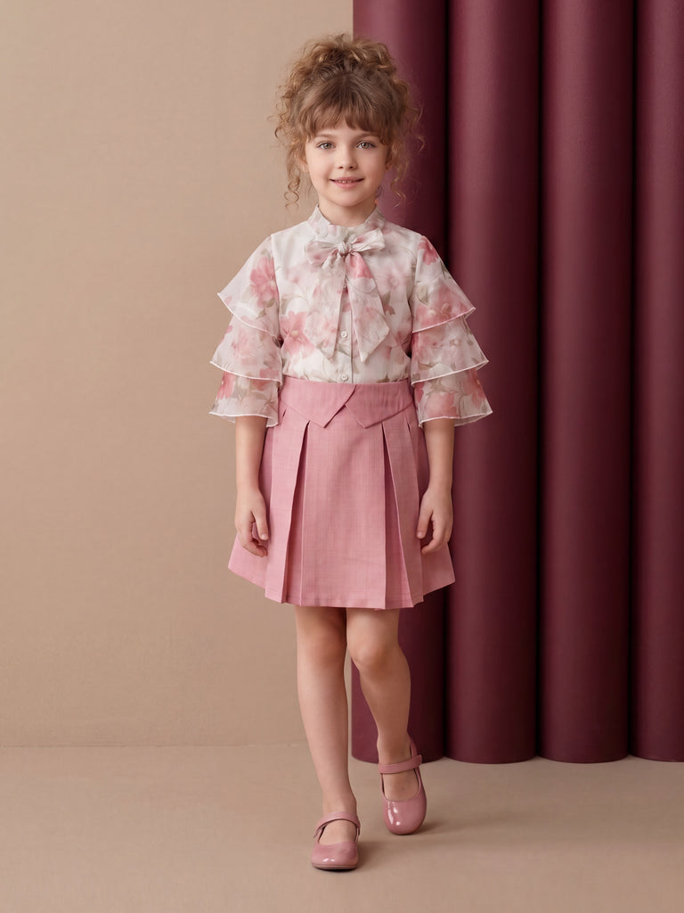 Girls Digital Print Skirt & Top 21693
