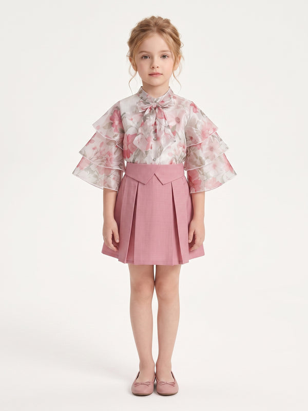 Girls Digital Print Skirt & Top 21693