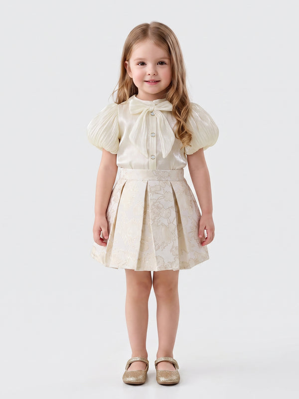 Girls Textured Skirt & Top 21758