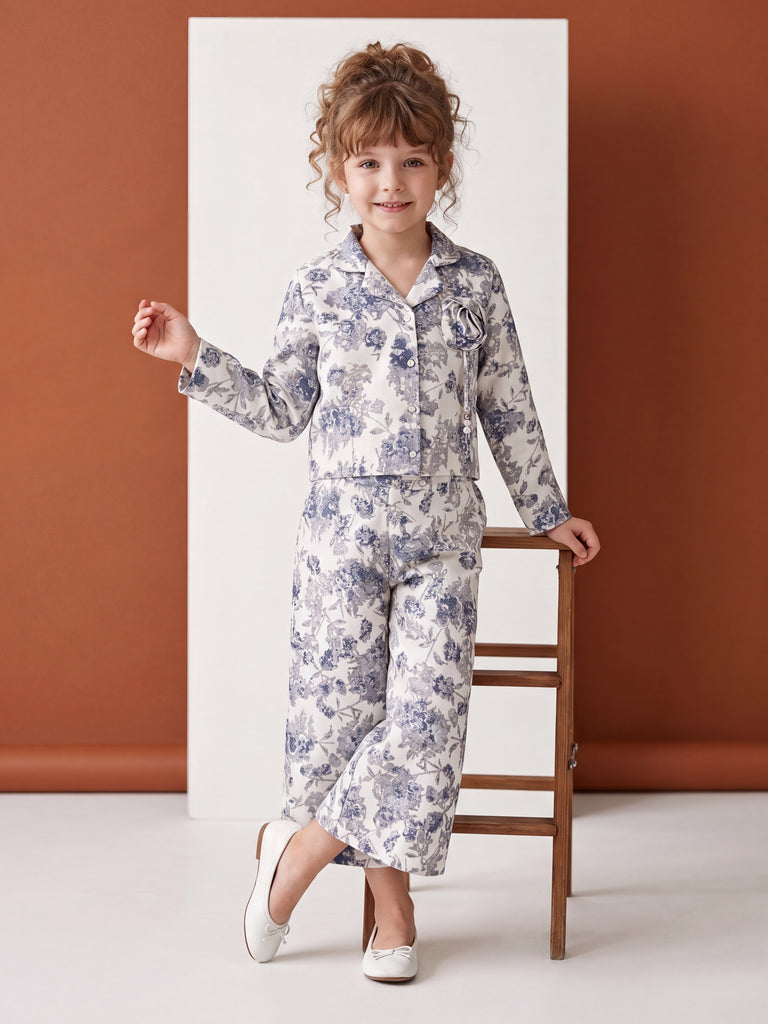 Girls Jaquard Pant & Top 22070