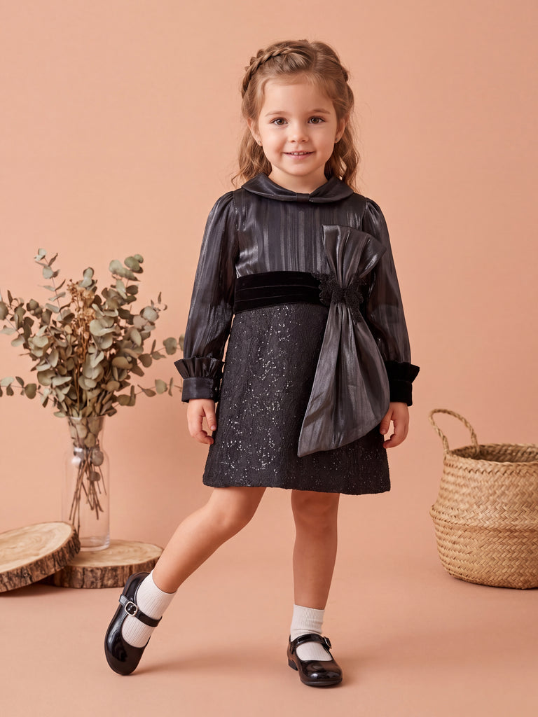Girls Jaquard Dress 22085