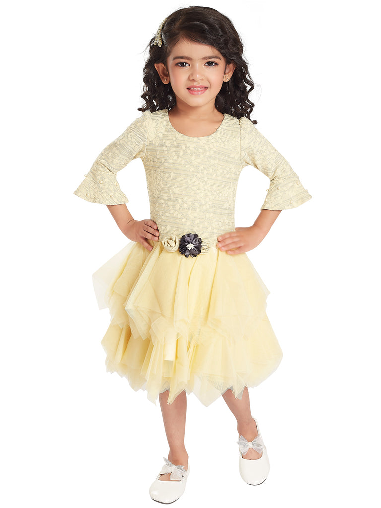 Girls Design Net Dress 18069