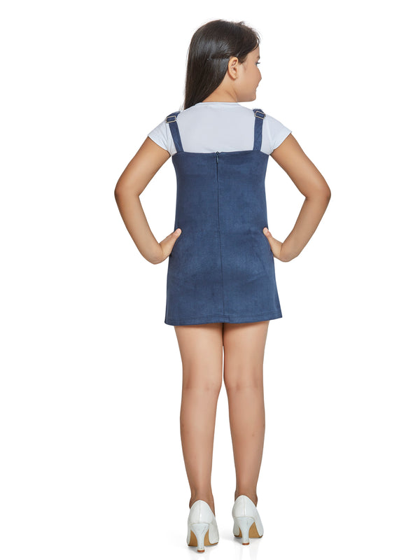 Girls Denim Dungaree with Top 18128