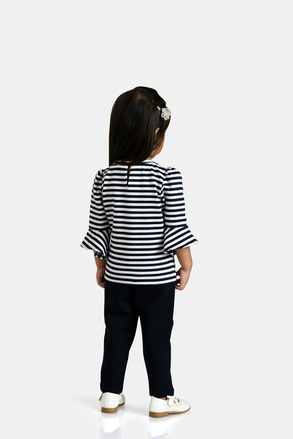 Girls Striped Jegging with Top 18195