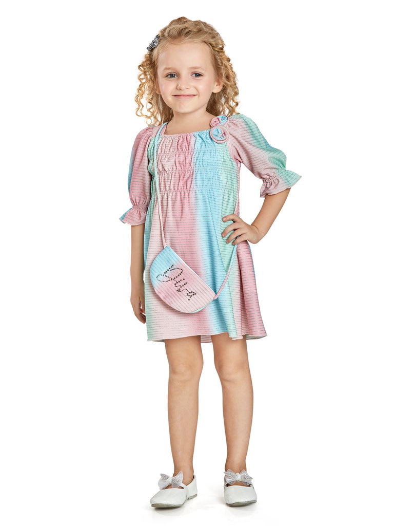 Girls Over Dyed Dress with Purse 18087