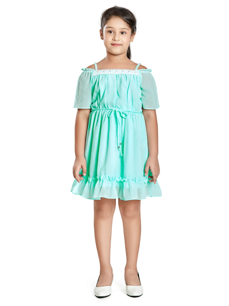 Girls Trendy Dress with Belt 17716