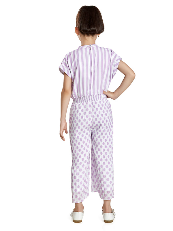 Girls Polka Dots Print Jumpsuit 17832