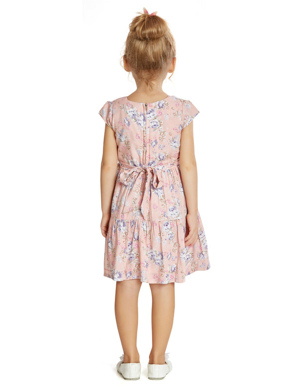 Girls Floral Print Dress 17894