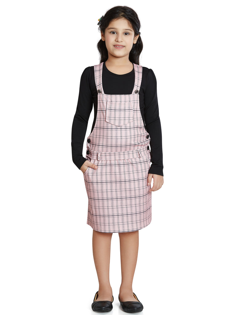 Peppermint Girls Checkered Dungaree with Top 15212 1