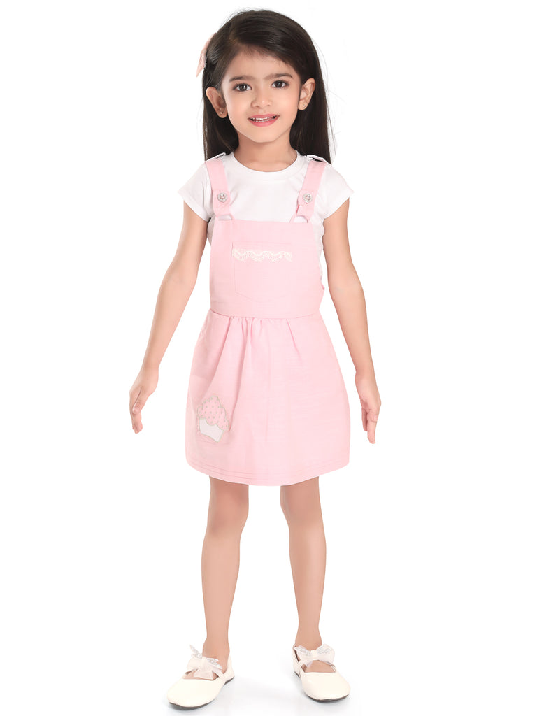 Girls Casual Dungaree with Top 17943