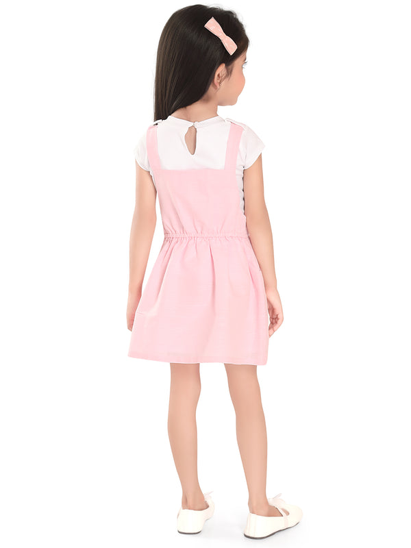 Girls Casual Dungaree with Top 17943