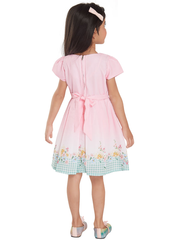Girls Floral Print Dress 17925