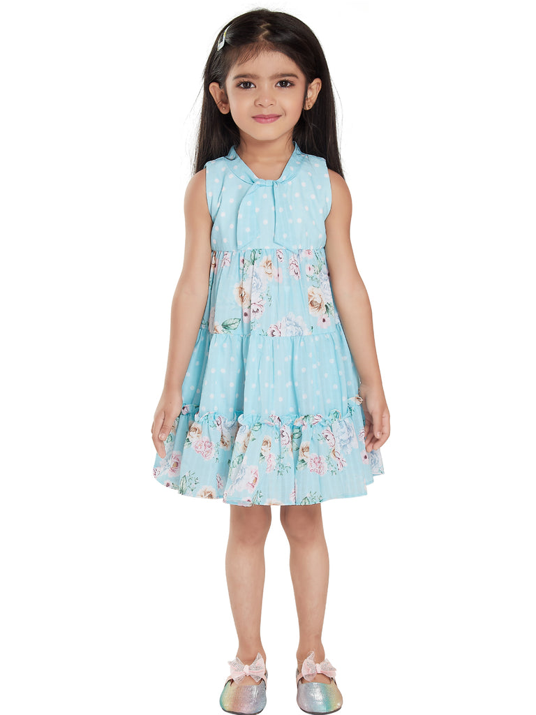 Girls Floral Print Dress 17928