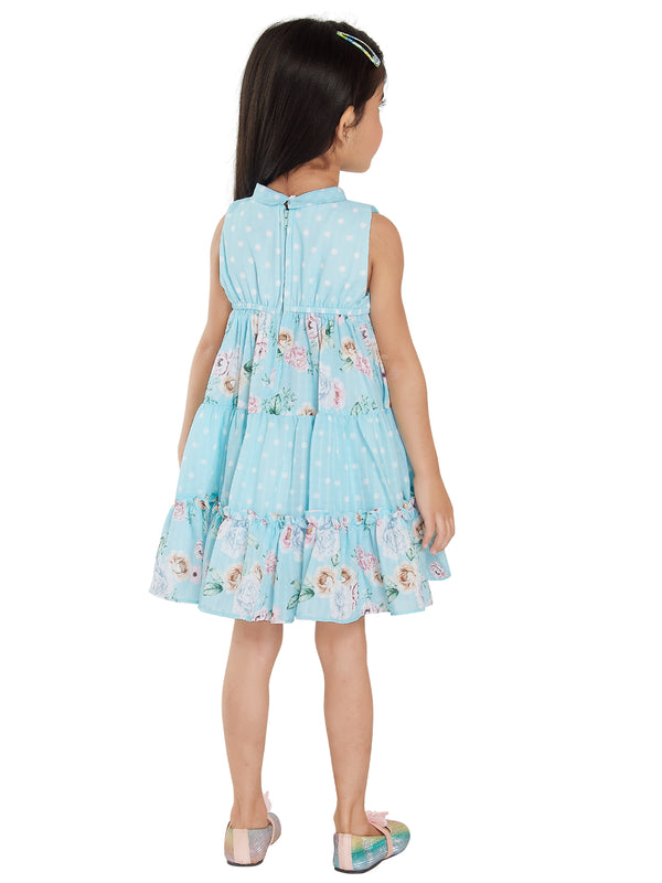Girls Floral Print Dress 17928