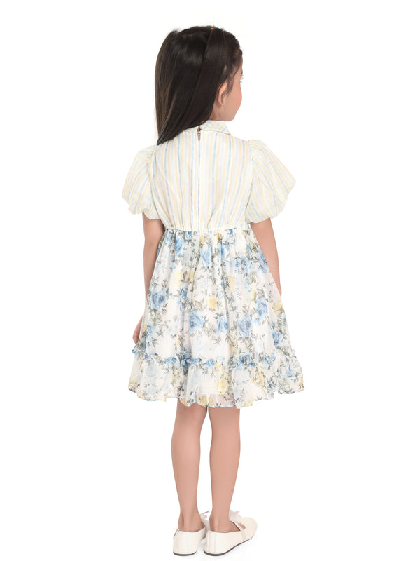Girls Floral Print Dress 17976