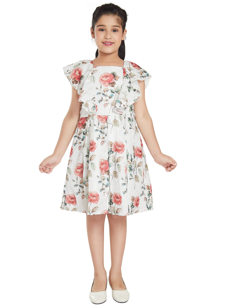 Girls Floral Print Dress 17956