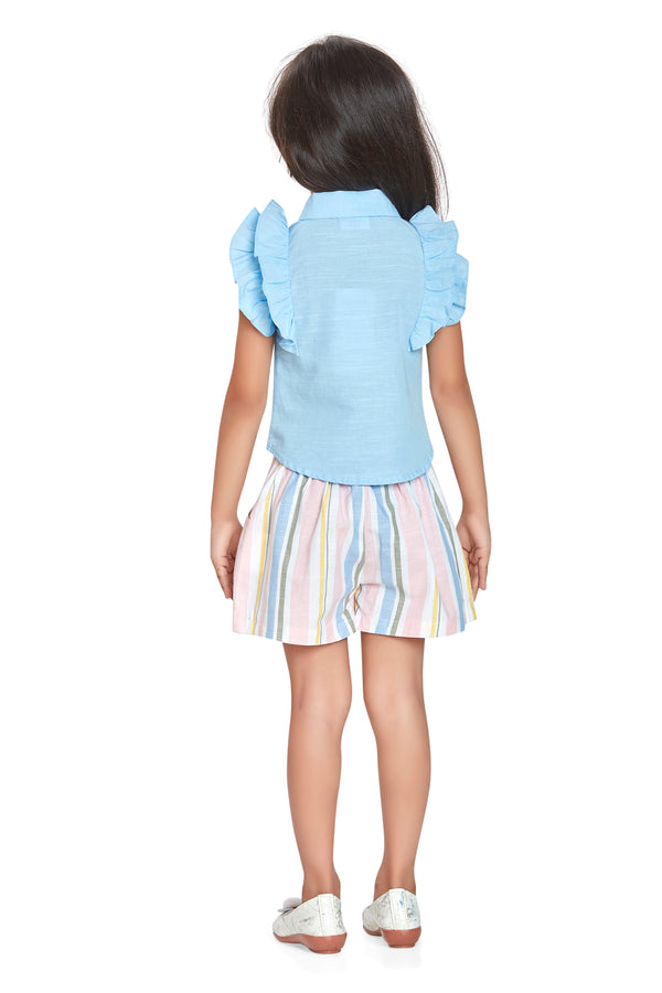 Girls Striped Top with Shorts 17950