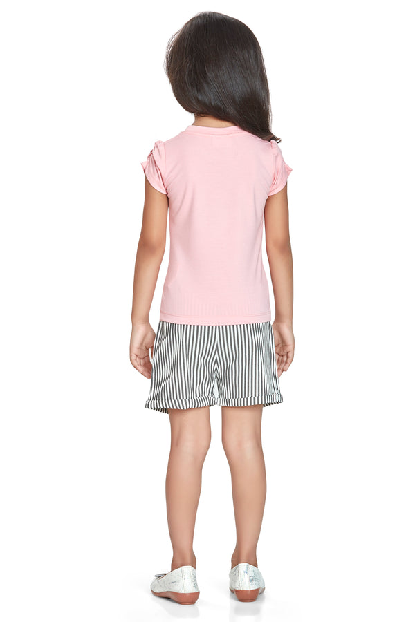 Girls Striped Top with Shorts 17985