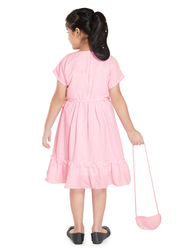 Girls Embroidered Dress with Purse 18016