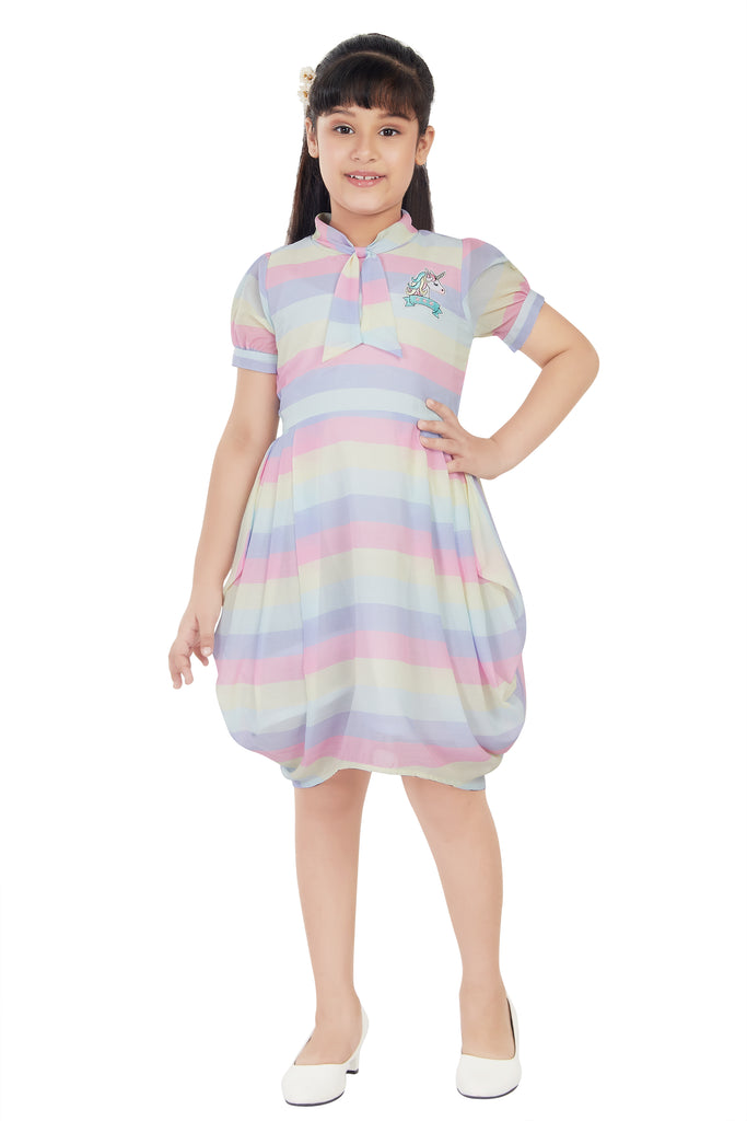 Girls Striped Dress 18029