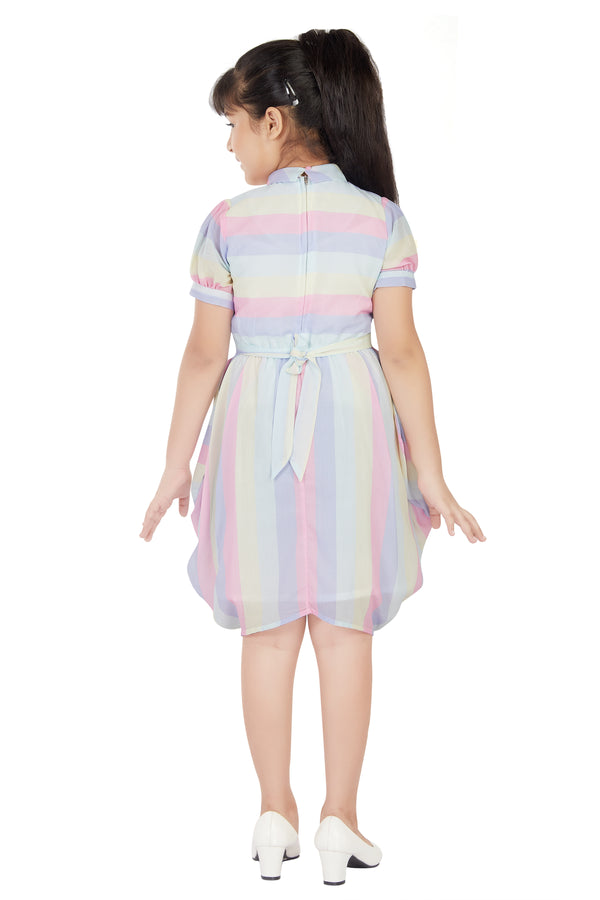 Girls Striped Dress 18029