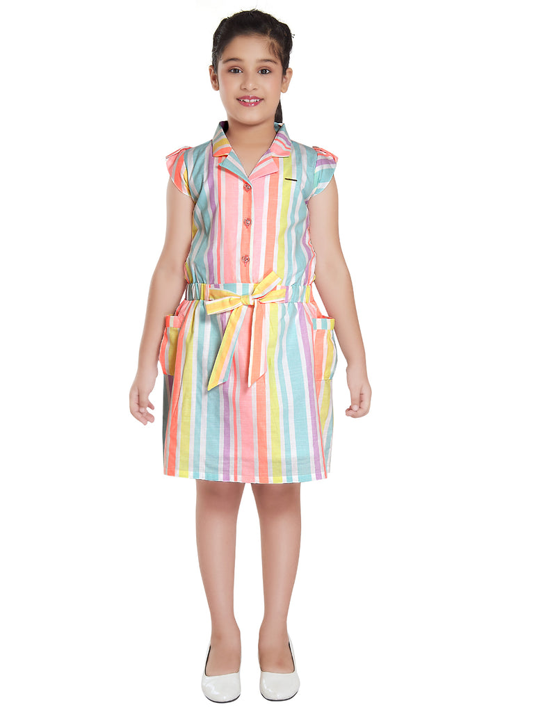 Girls Striped Dress 18032