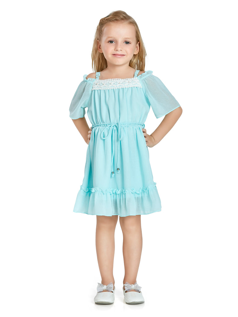 Girls Trendy Dress with Belt 17721