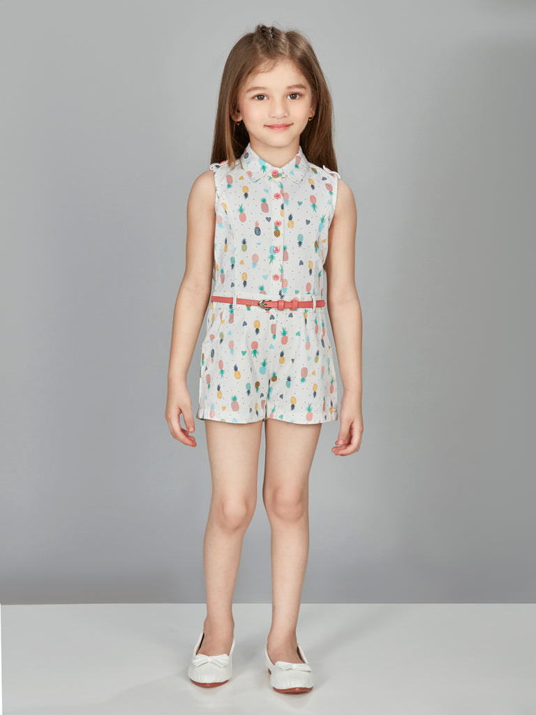Girls Casual Jumpsuit with Belt 14664
