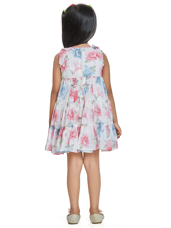 Girls Floral Print Dress 14673