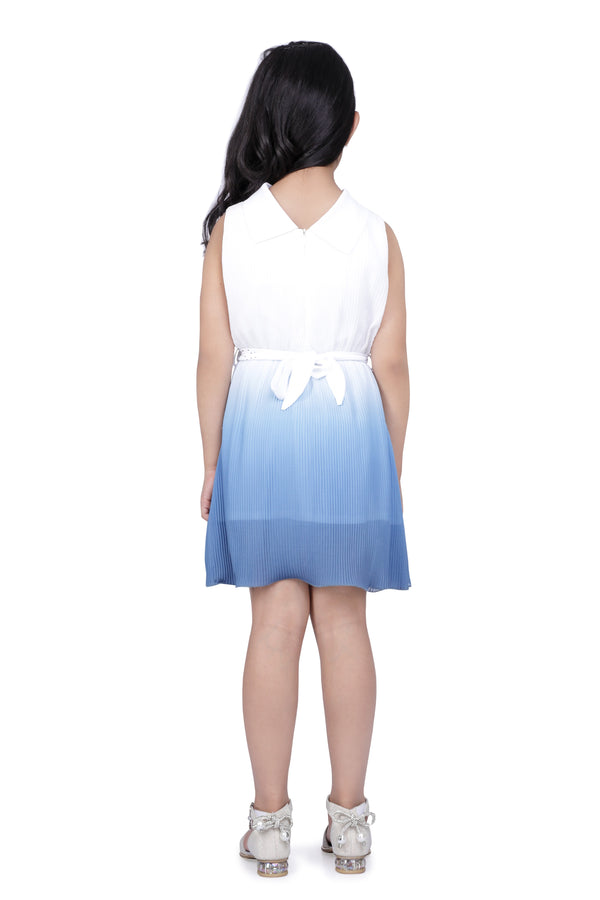 Girls Ombre Dress with Belt 14683