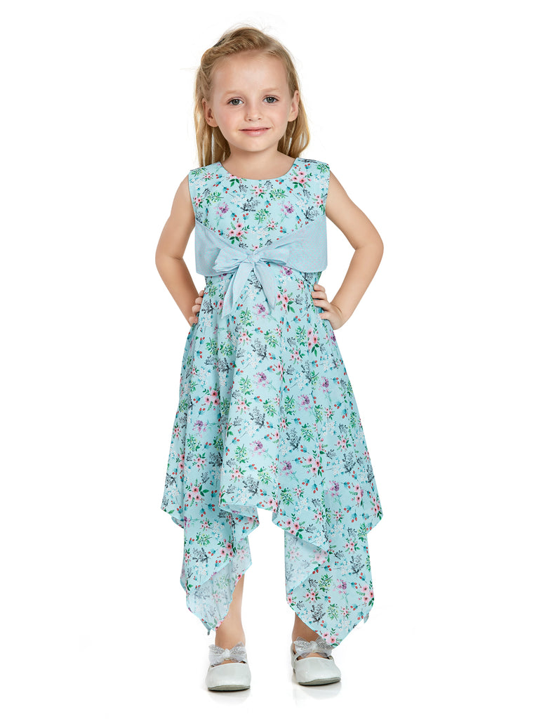 Girls Floral Print Dress 17764