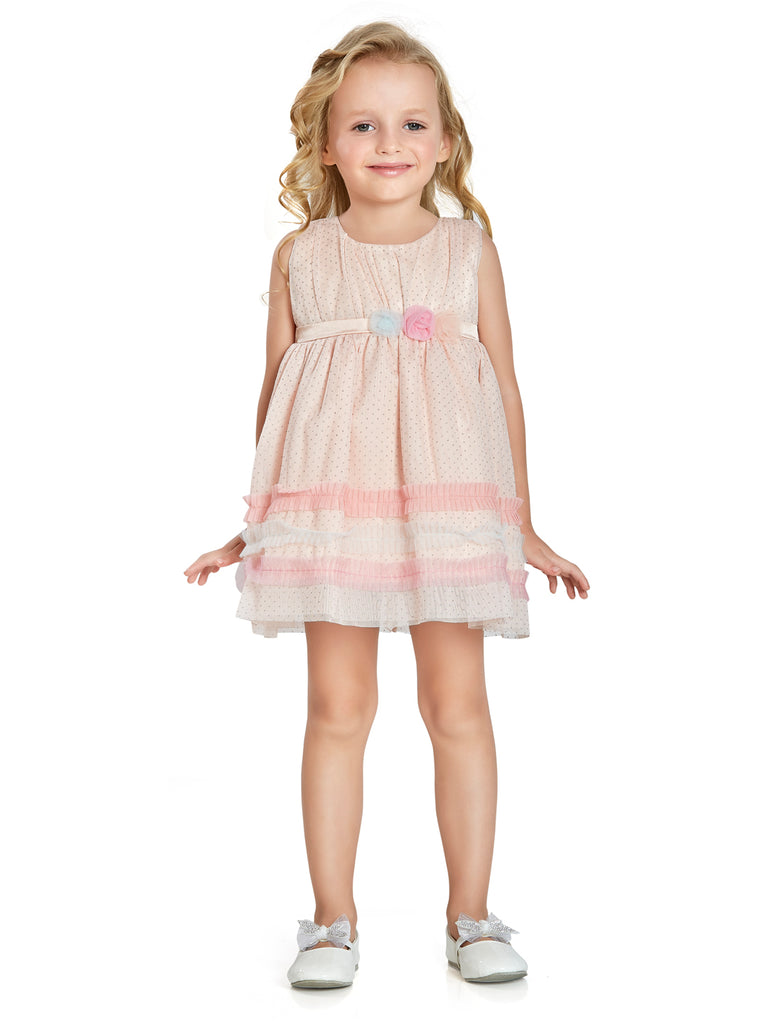 Girls Design Net Dress 14731