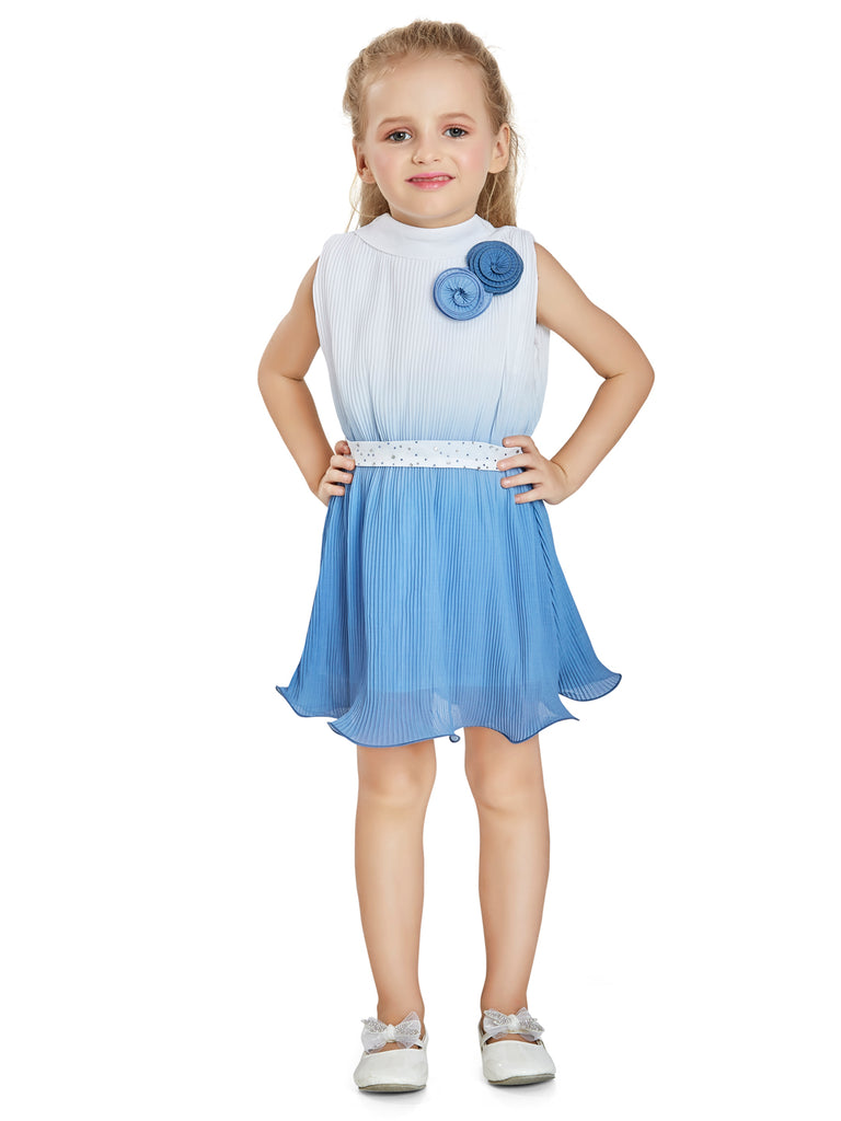 Girls Ombre Dress with Belt 14807