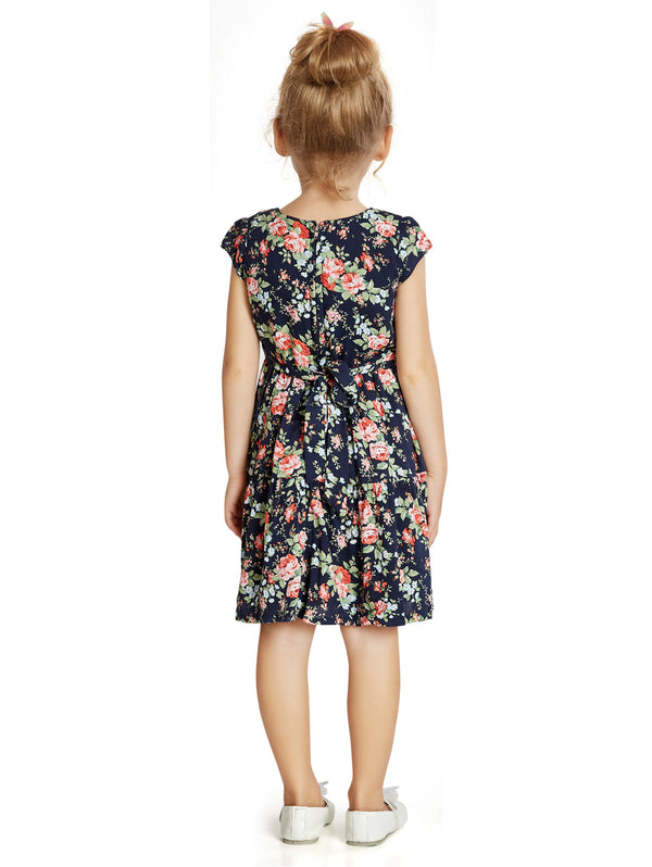 Girls Floral Print Dress 15063