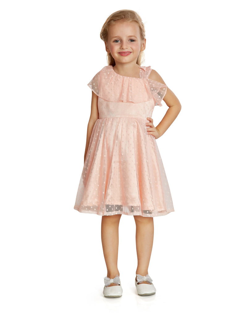 Girls Design Net Dress 15147