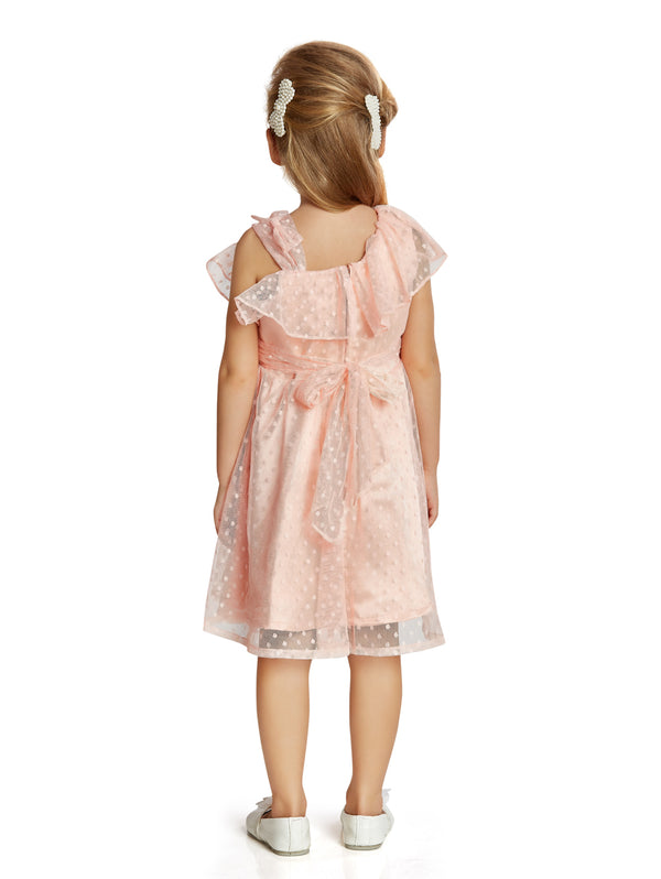 Girls Design Net Dress 15147