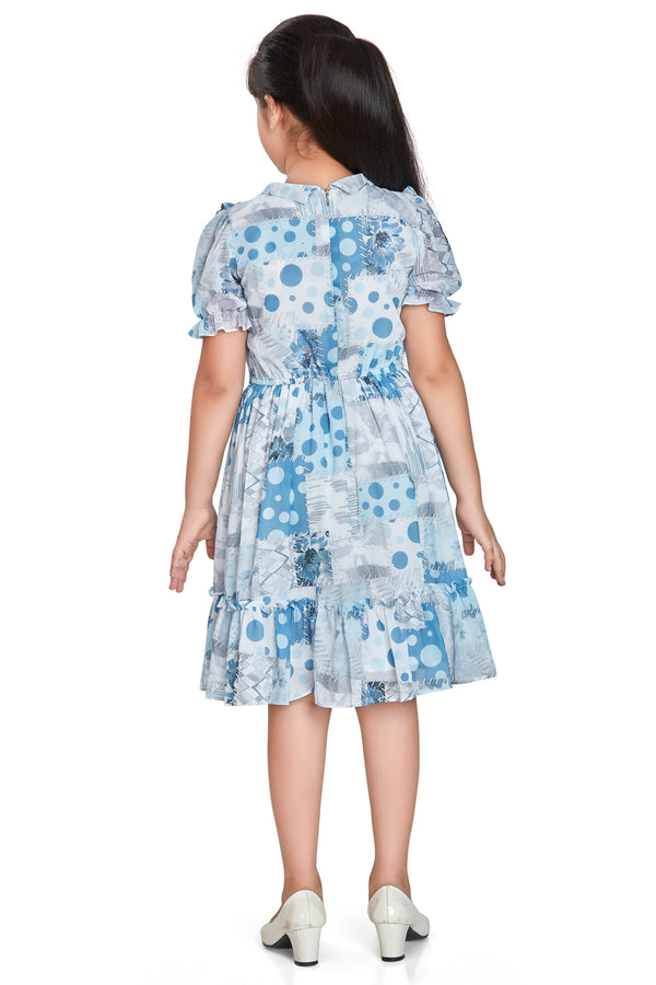 Girls Abstract Print Dress 17955