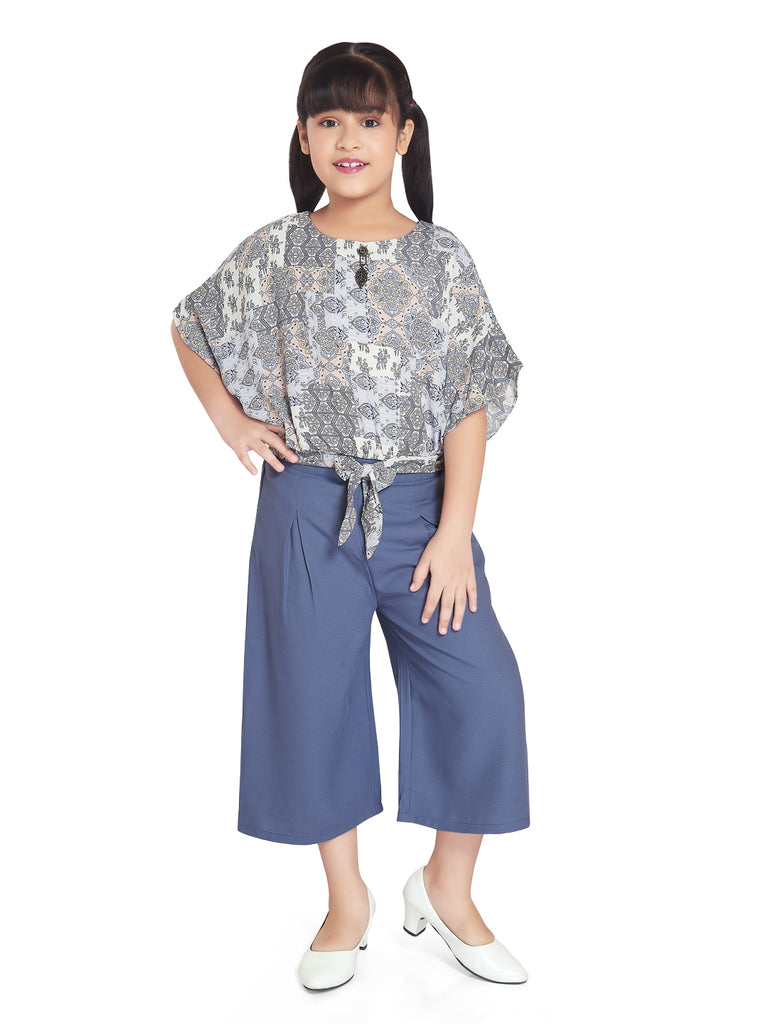 Peppermint Girls Abstract Print Top with Culotte 15726 1