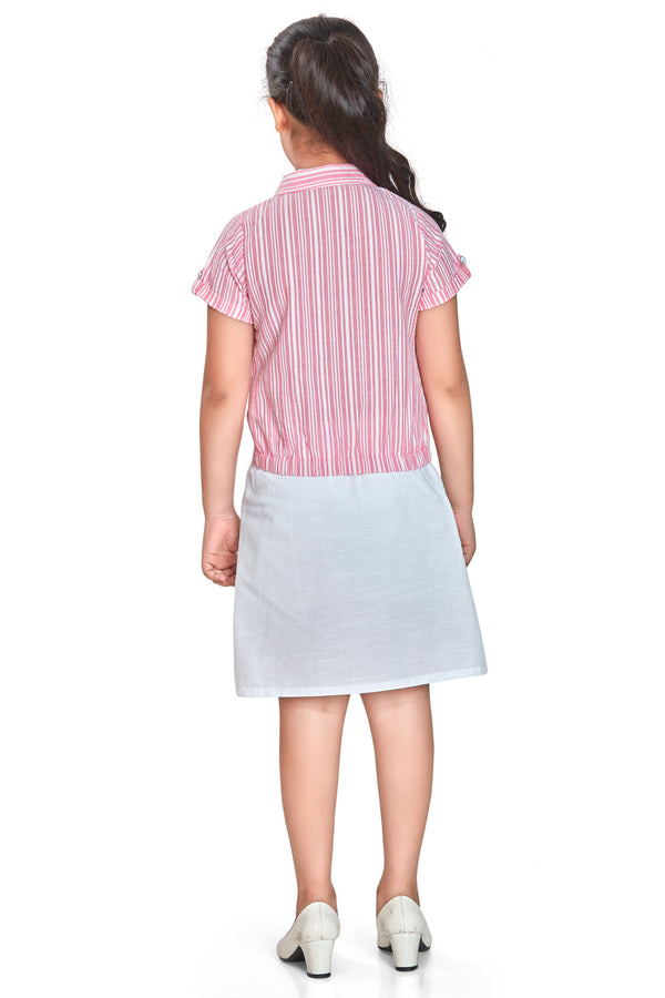 Girls Stripes Skirt with Top 18009