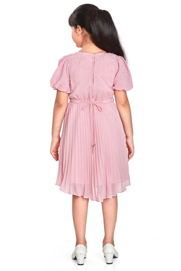 Girls Textured Dress 15941
