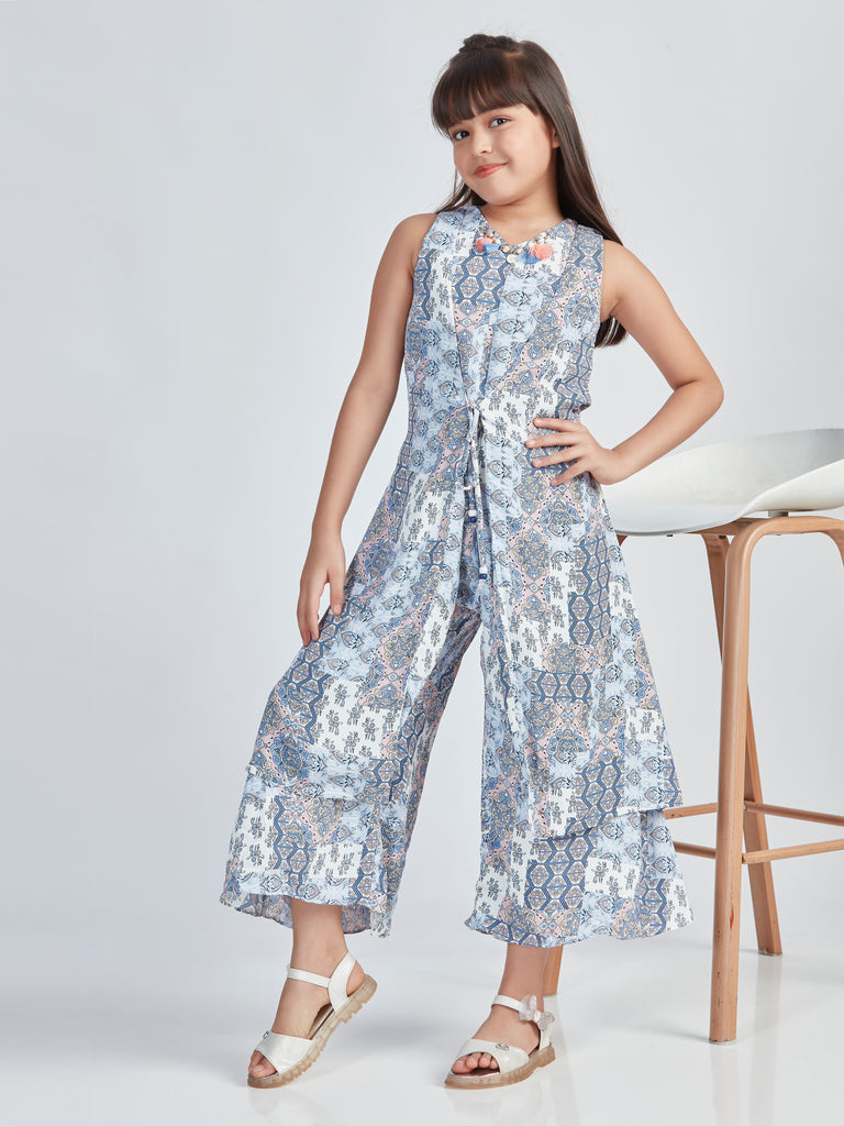 Girls Abstract Print Jumpsuit 15948