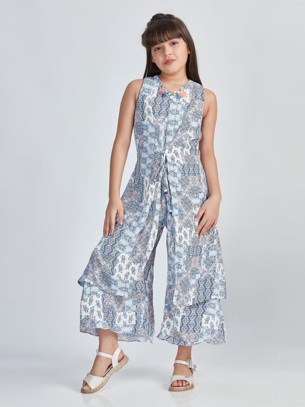 Girls Abstract Print Jumpsuit 15948