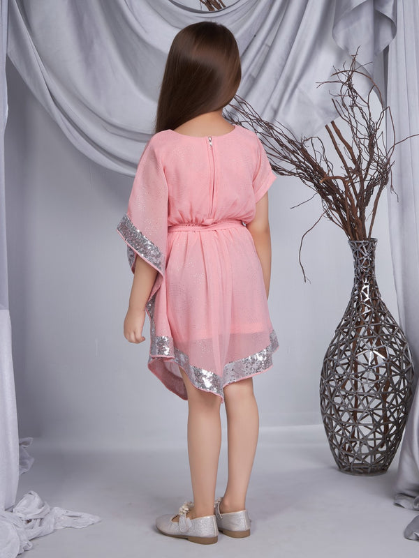 Peppermint Girls Foiled Dress with Belt 16045 2