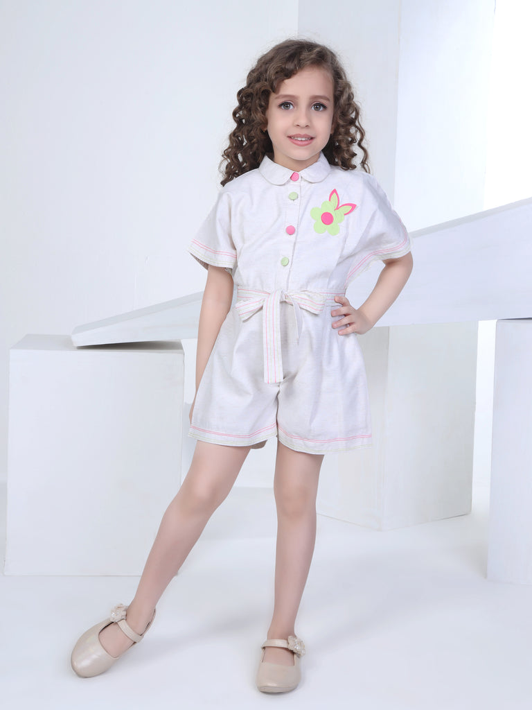 Girls Casual Jumpsuit with Belt 16759