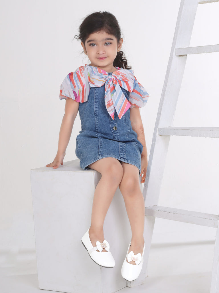 Girls Denim Dress 16783